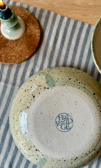 Feasting Bowl Flecked Celadon Green