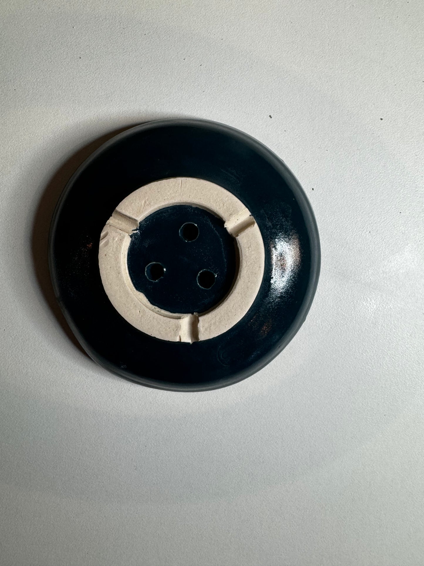 Bali blue soap dishes handmade by Herridge Pottery