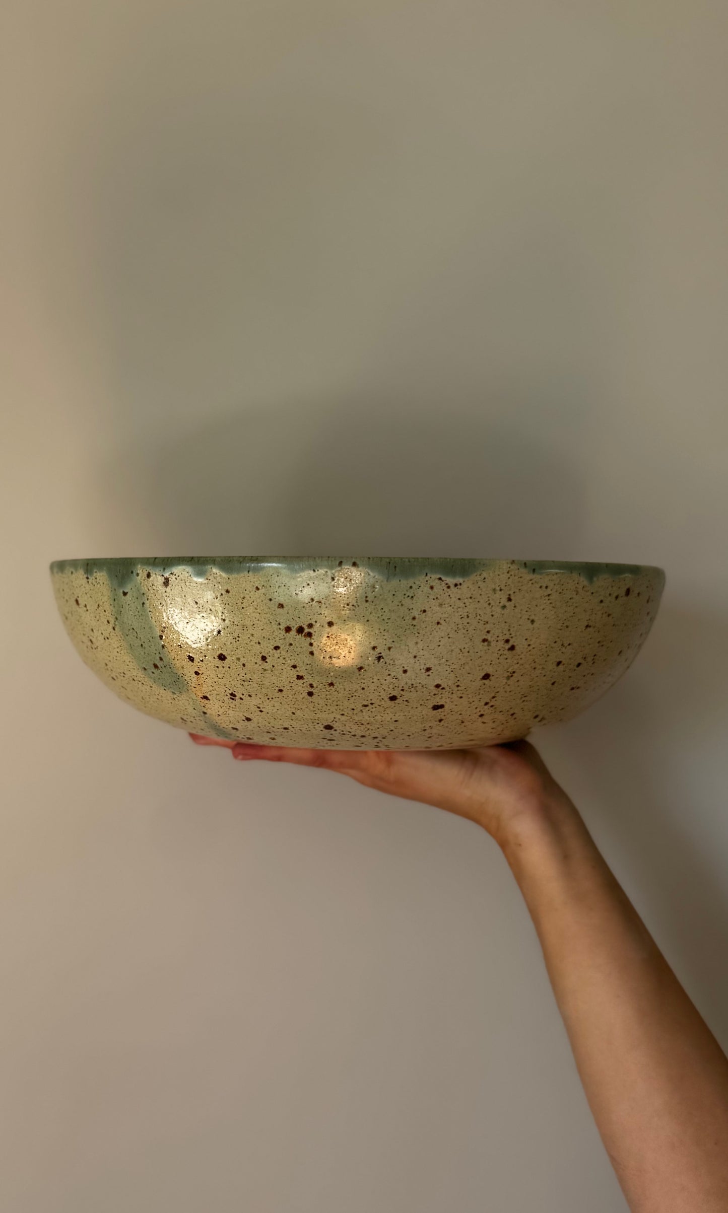 Feasting Bowl Flecked Celadon Green