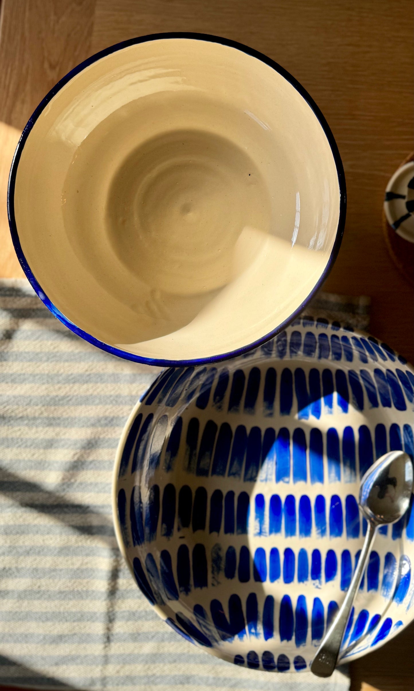 Handmade ceramic pedestal feasting bowl from Herridge Pottery - TABLE