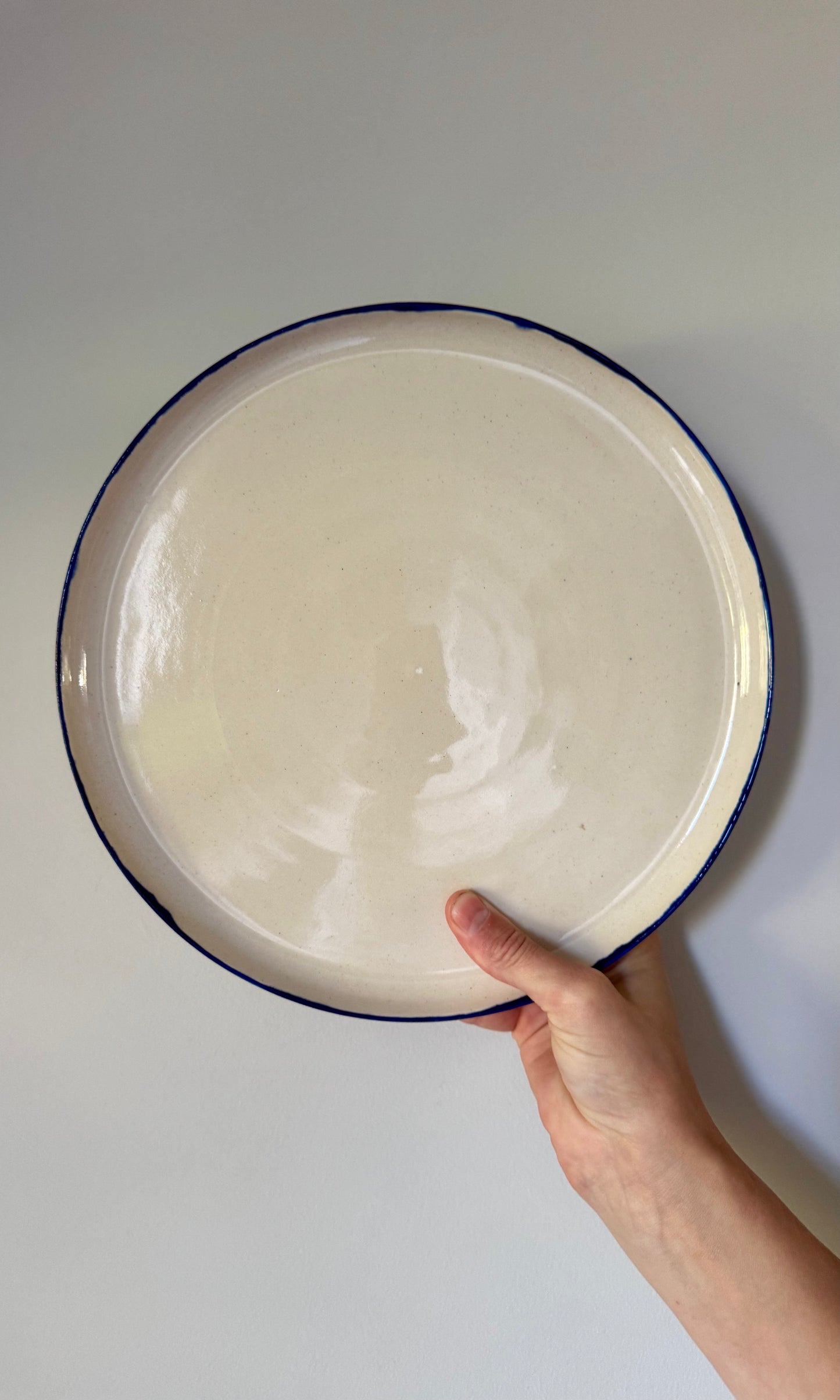 Herridge Pottery blue dinner plate -handmade ceramics