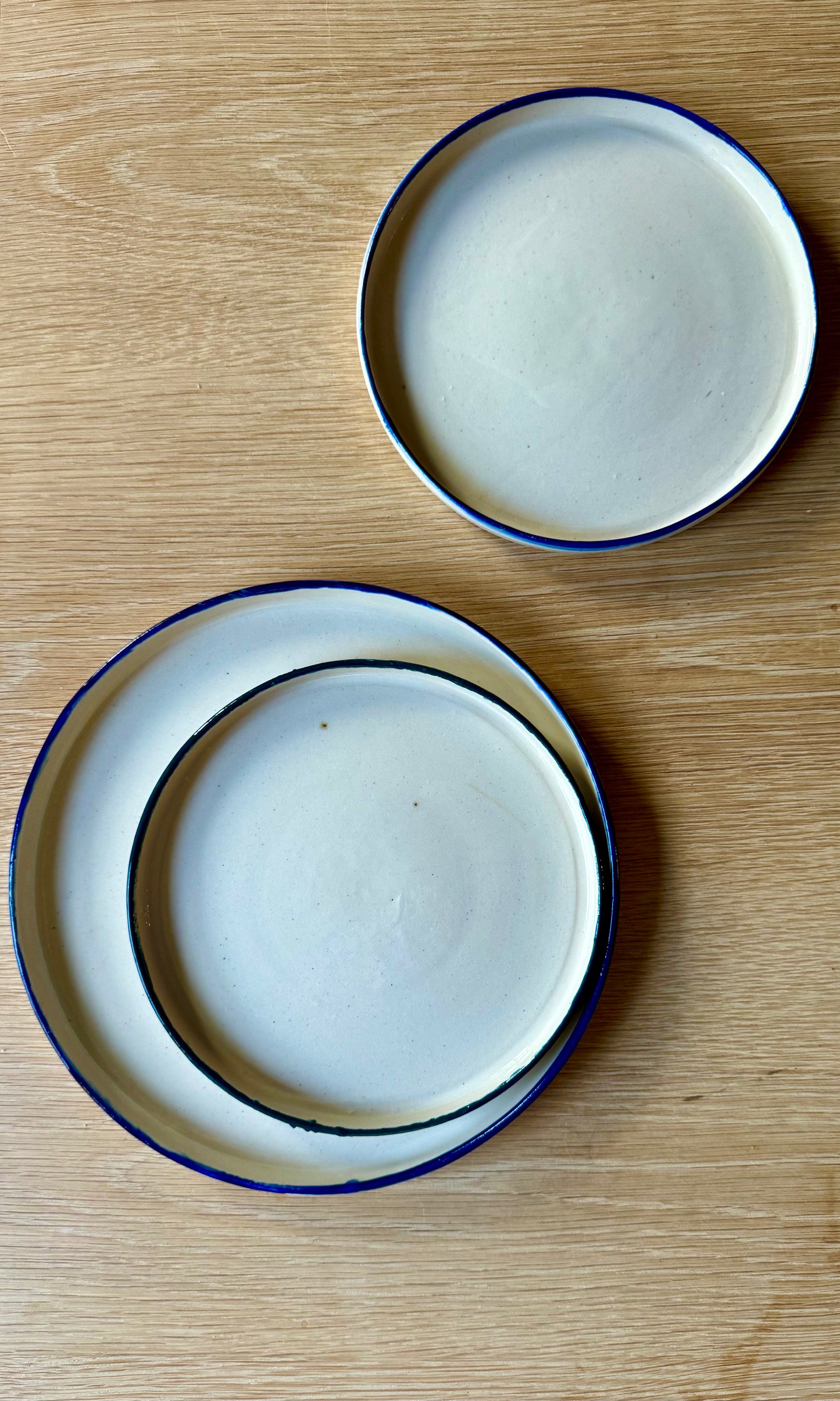 Herridge Pottery dinner and side plate-handmade ceramics