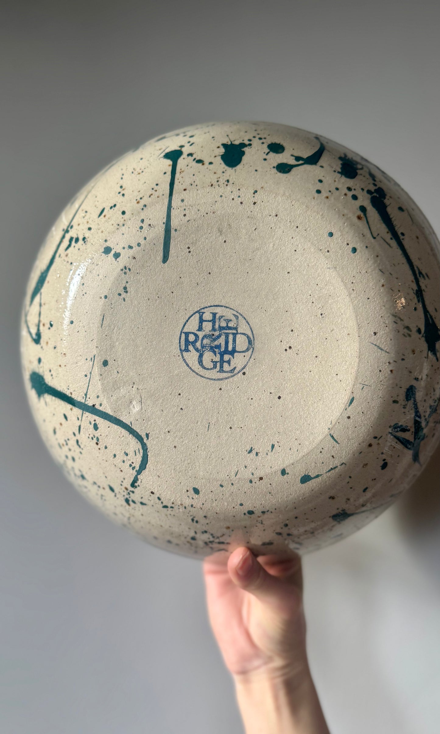 Feasting Bowl Pair - Green Splatter on Speckle Clay