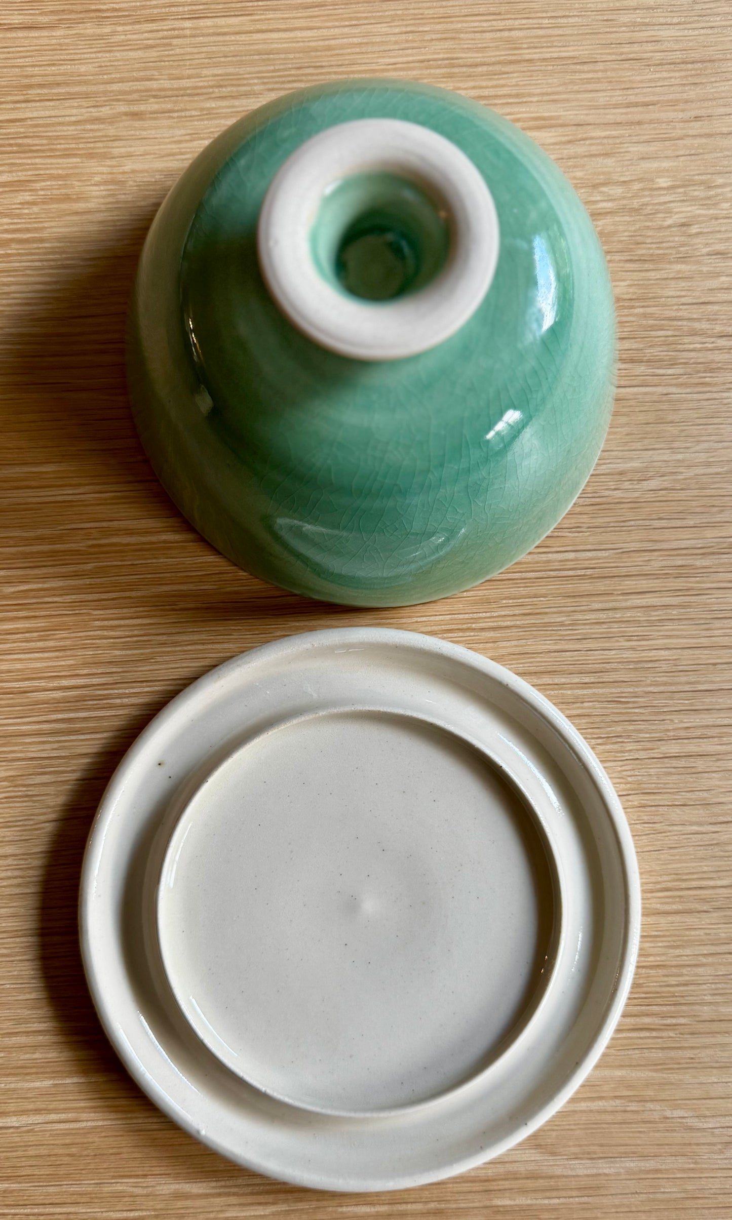 Custom Butter Dish – Egypt Blue Glaze JE