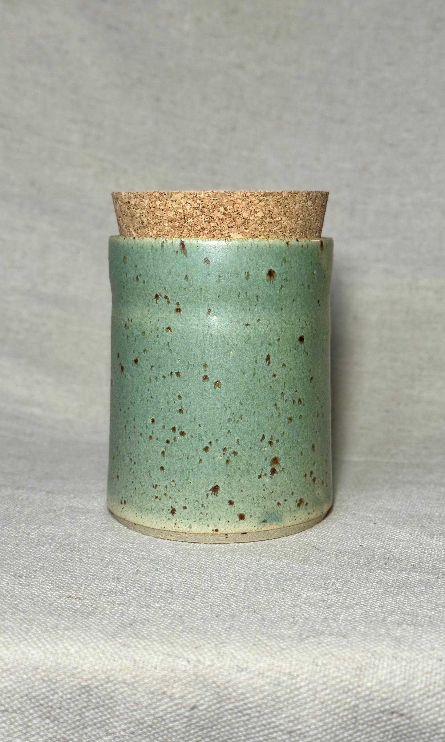 Storage Caddy Celadon Green and Flecked