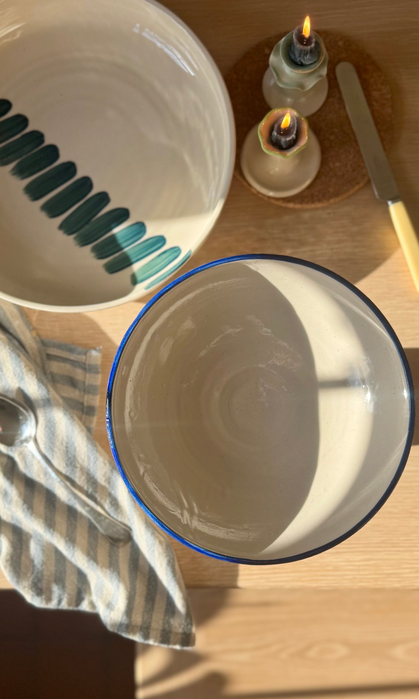 Extra Large Feasting Bowl Green Splodge