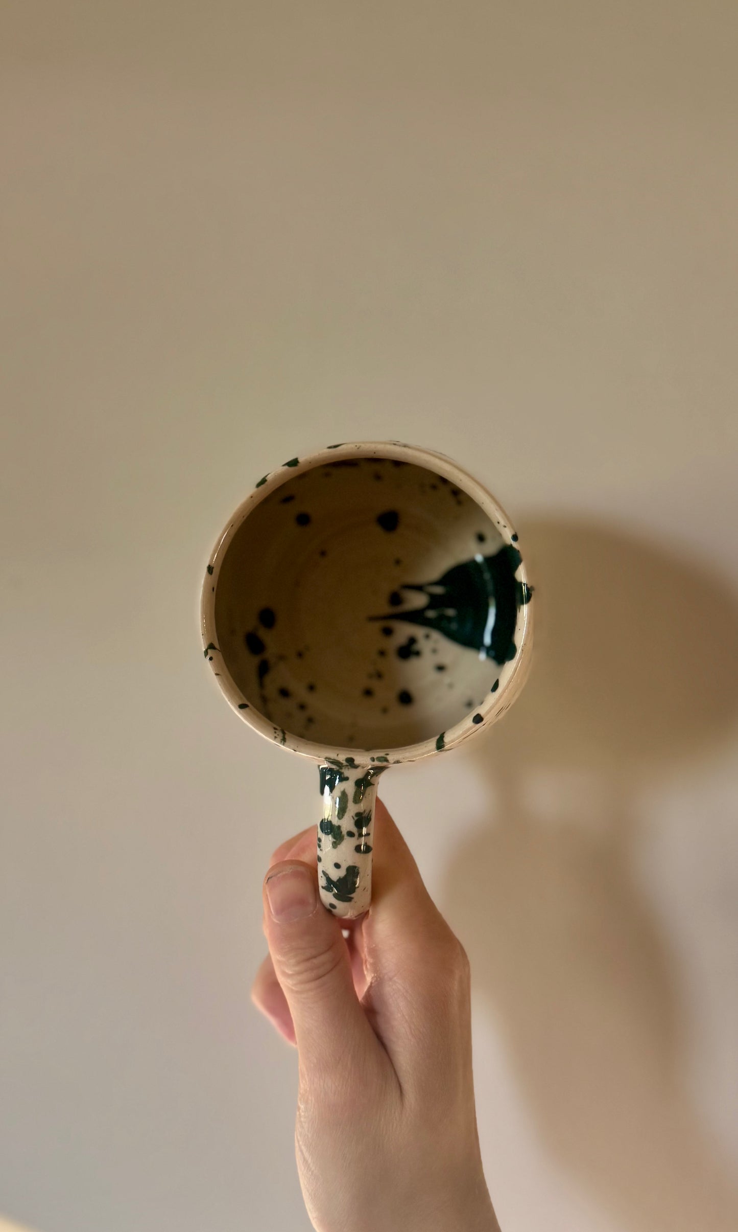 Mug in Green Splatter