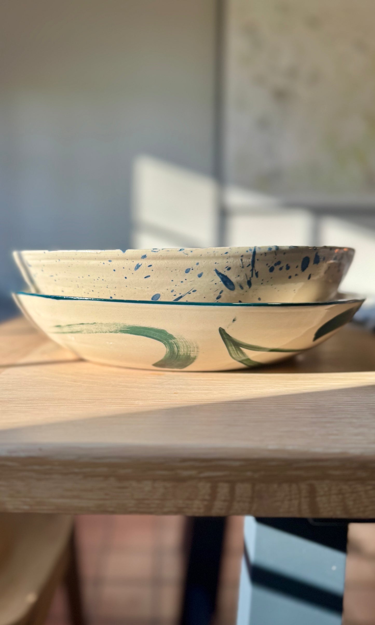 Feasting Bowl Blue Splatter