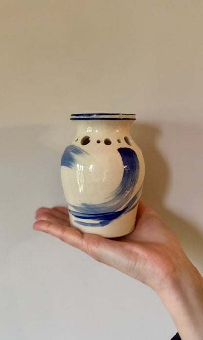 Custom Blue Swoosh Foraging Vase