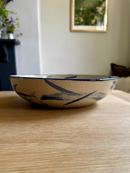 Custom Blue Swoosh XL Feasting Bowl - SC