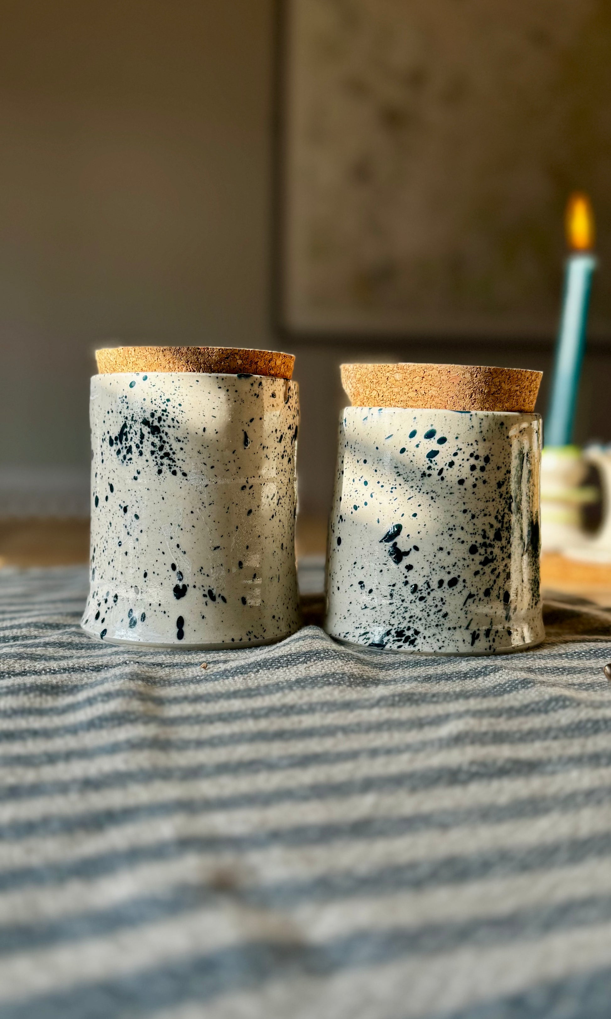 Handmade ceramic mallard splatter caddy from Herridge pottery