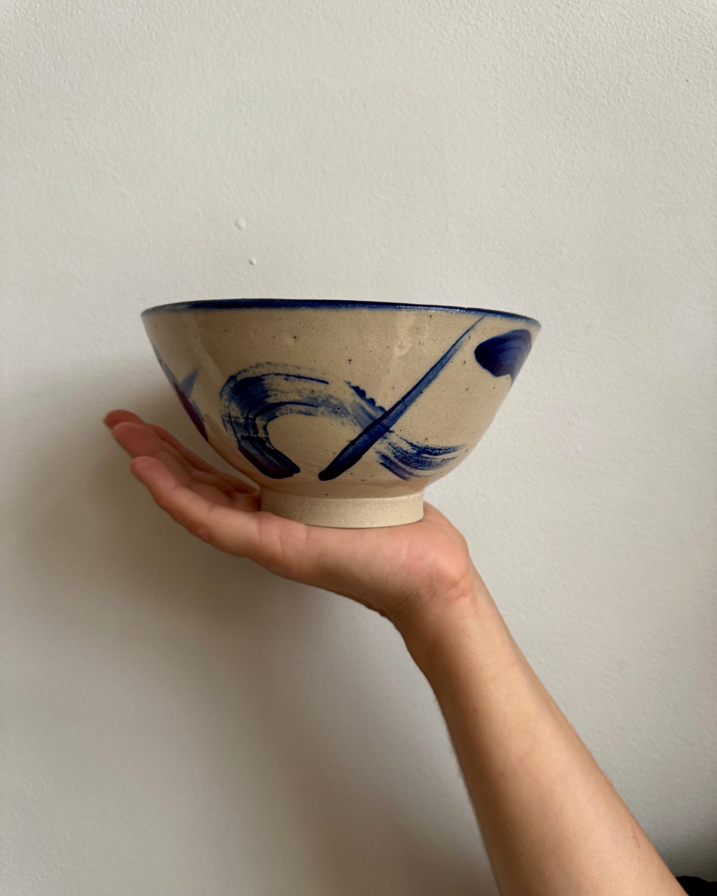 Handmade ceramic ramen bowl by Herridge Pottery