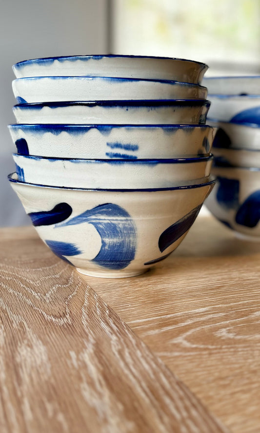 Handmade ceramic ramen bowl by Herridge Pottery
