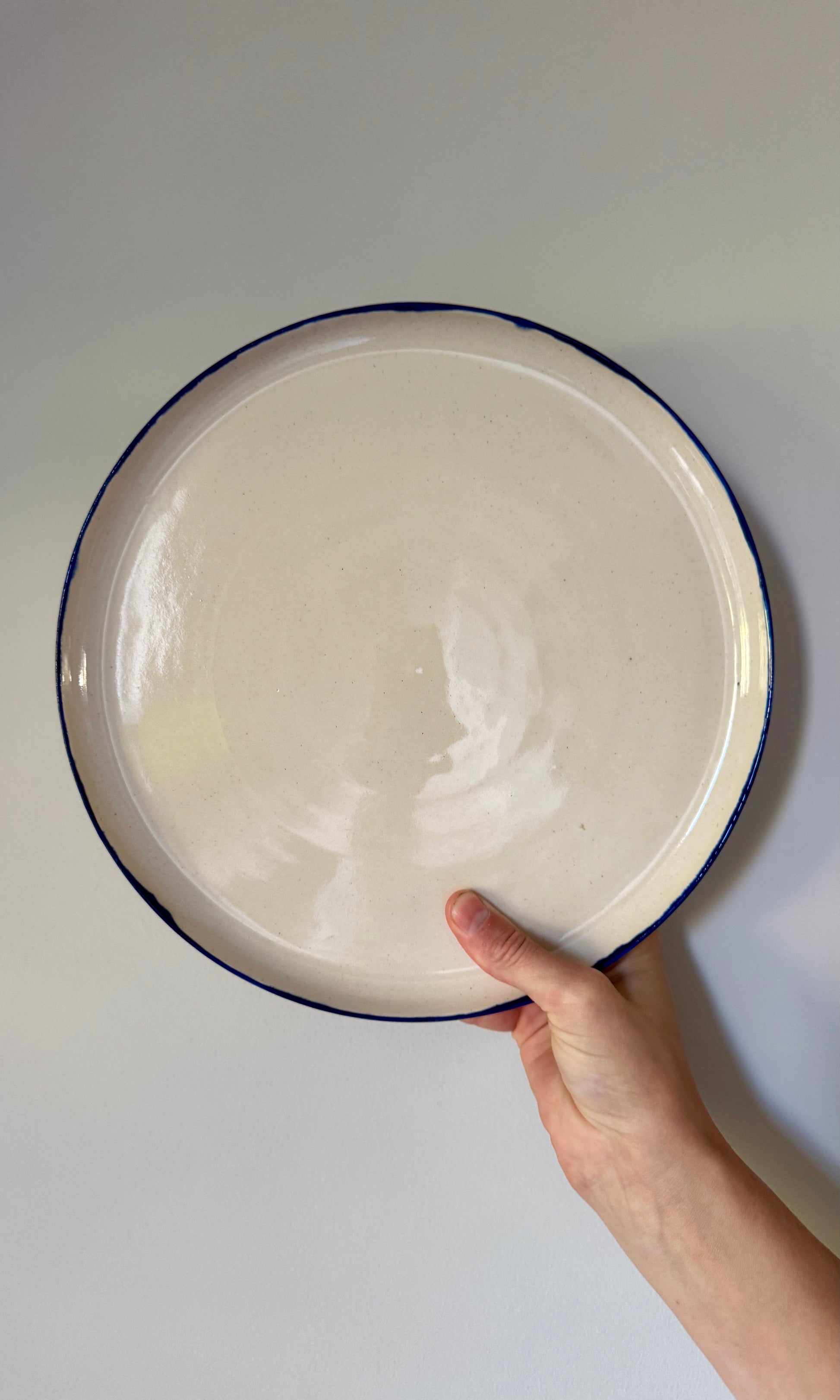 Herridge Pottery blue dinner plate -handmade ceramics