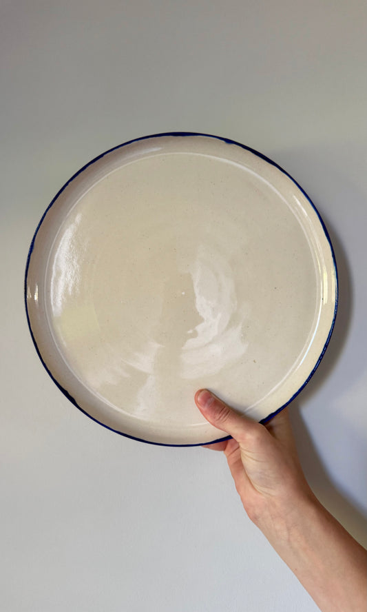 Herridge Pottery blue dinner plate -handmade ceramics