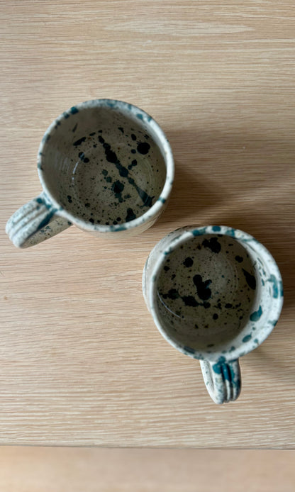 Handmade Pair Custom Dated Mugs 26-Sept-25