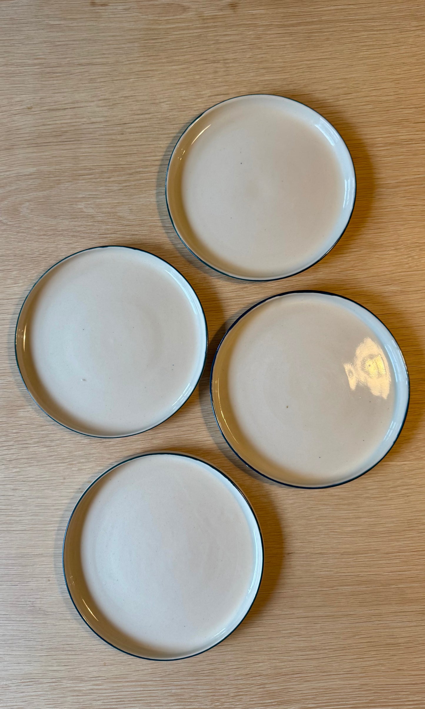 Green Banded Side Plate Set - S Lambe