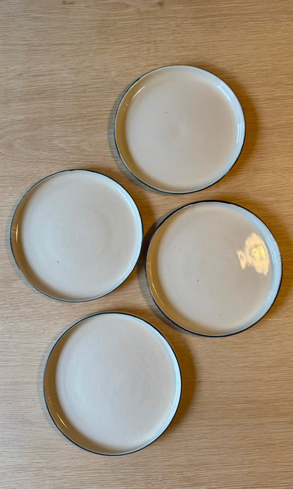 Green Banded Side Plate Set - S Lambe