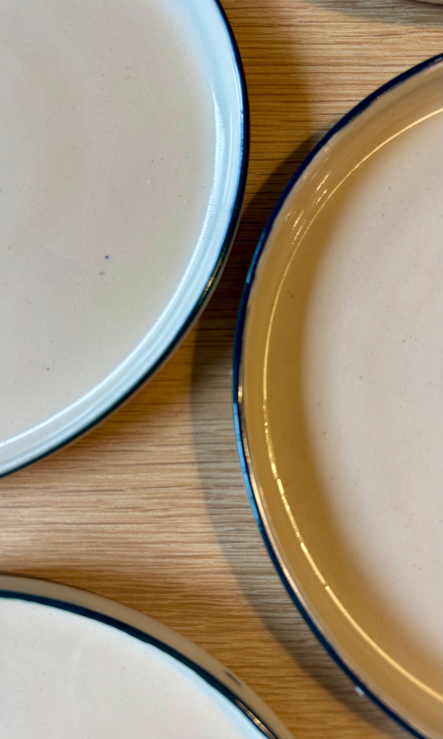 Green Banded Side Plate Set - S Lambe