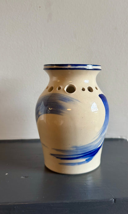 Custom Blue Swoosh Foraging Vase