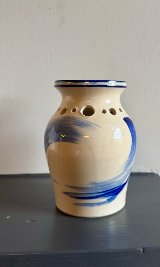 Custom Blue Swoosh Foraging Vase