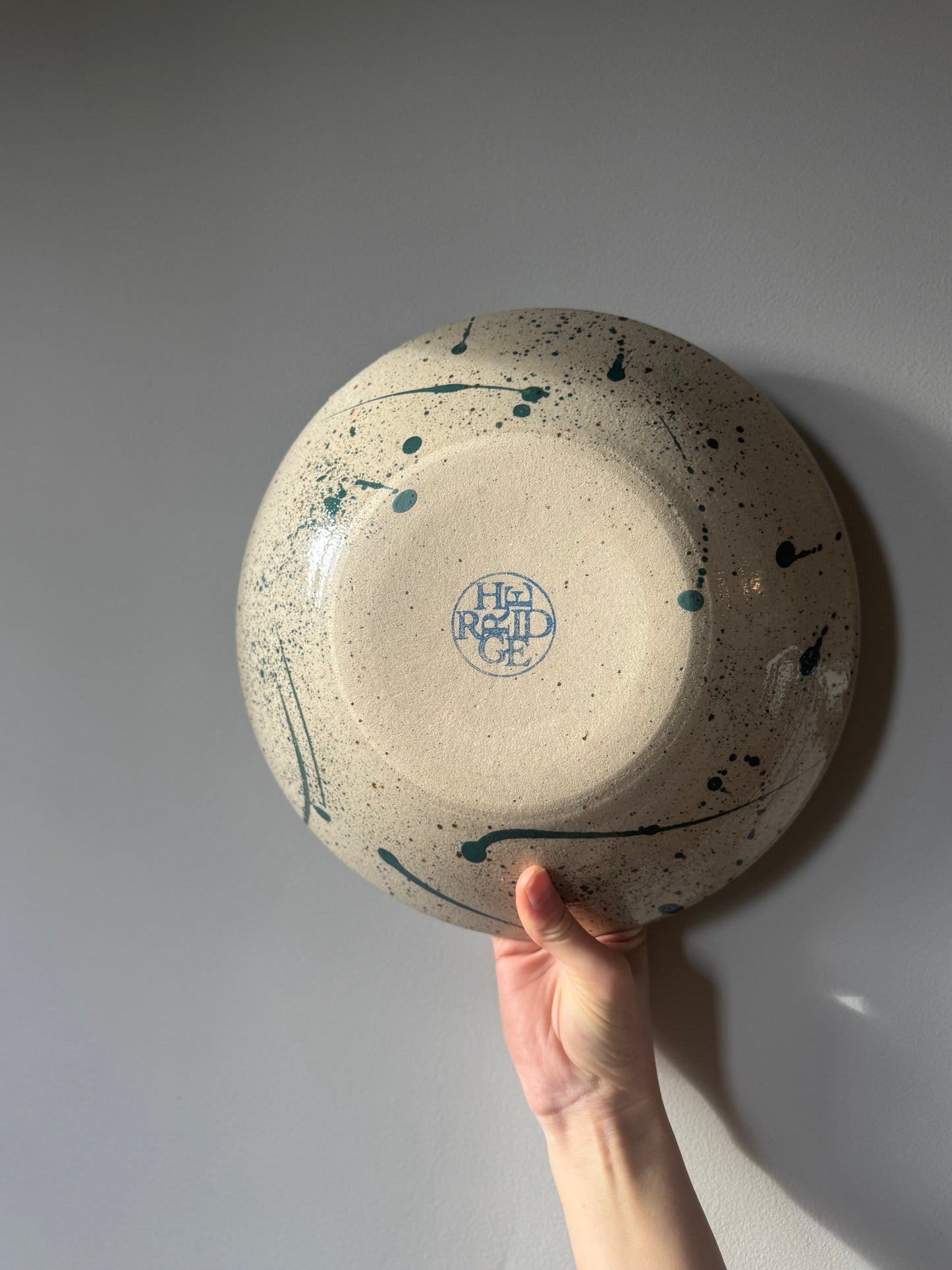 Feasting Bowl Pair - Green Splatter on Speckle Clay
