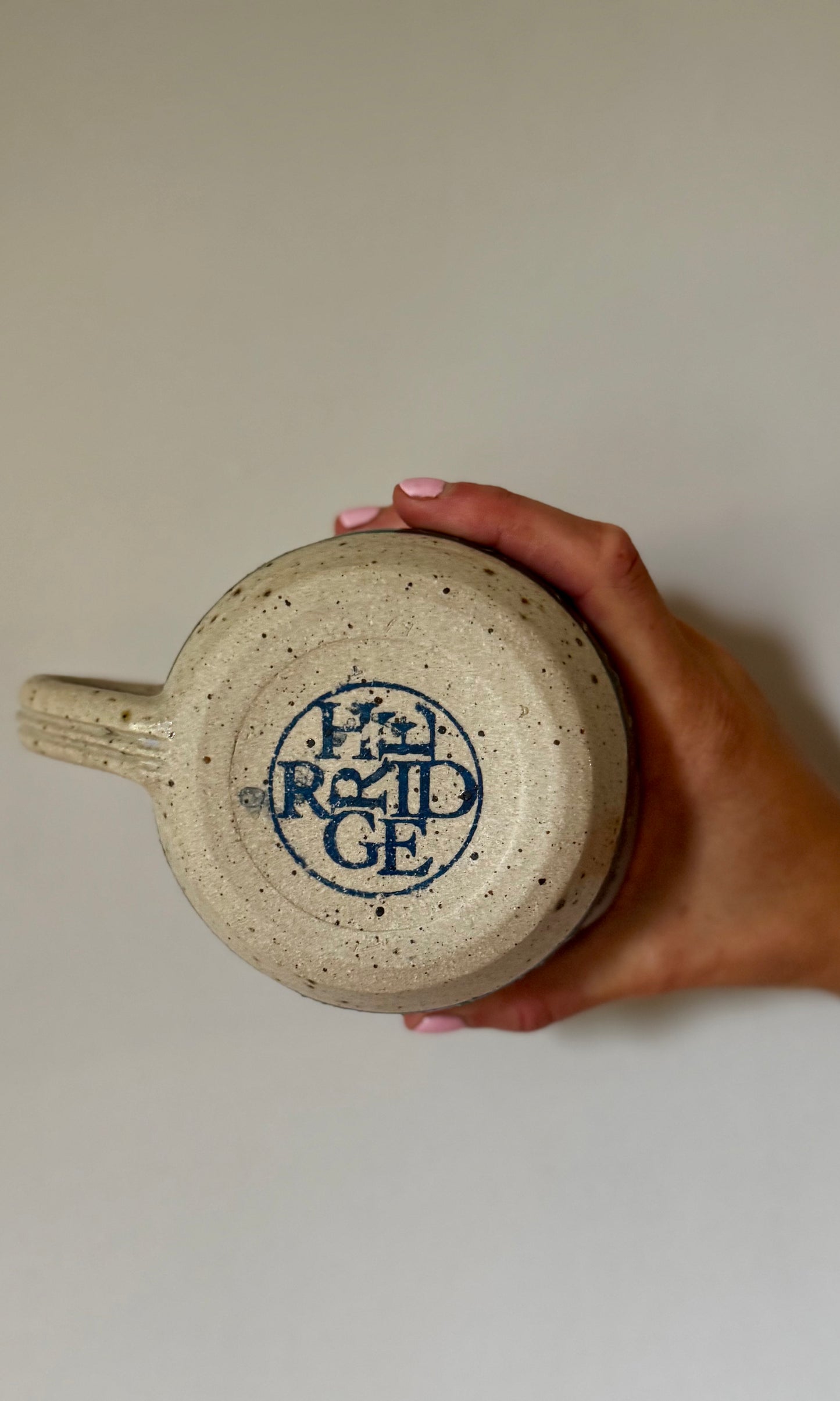 Mug Carved Mallard on Flecked Clay