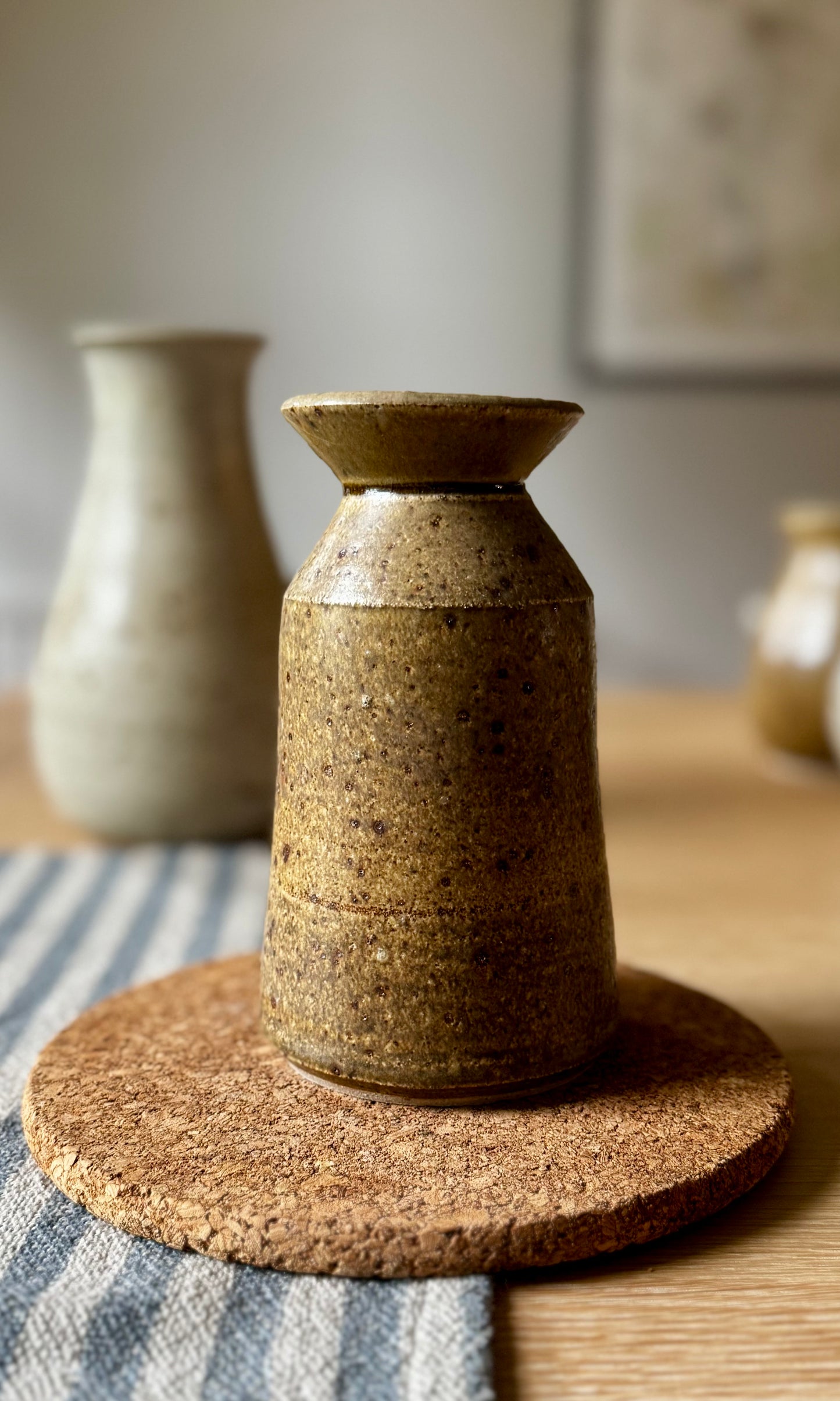 Amber Flecked Angular Vase