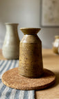 Amber Flecked Angular Vase