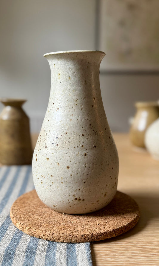 Oatmeal Flecked Vase