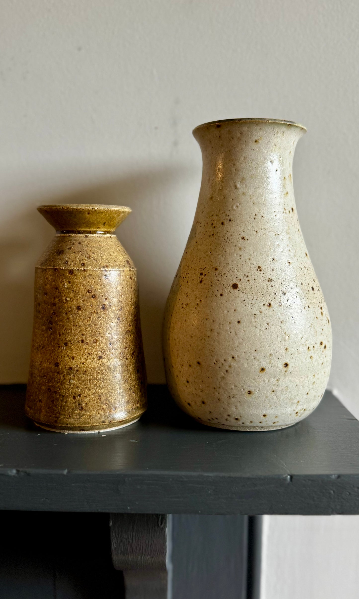 Amber Flecked Angular Vase
