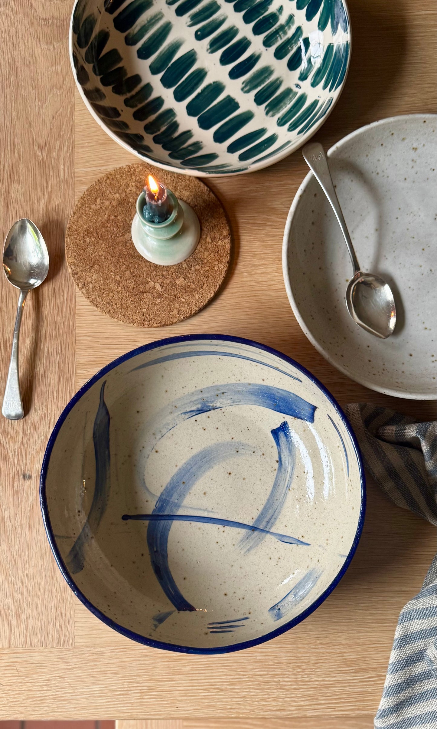 Extra Large Feasting Bowl Blue Swoosh