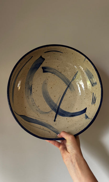 Extra Large Feasting Bowl Blue Swoosh