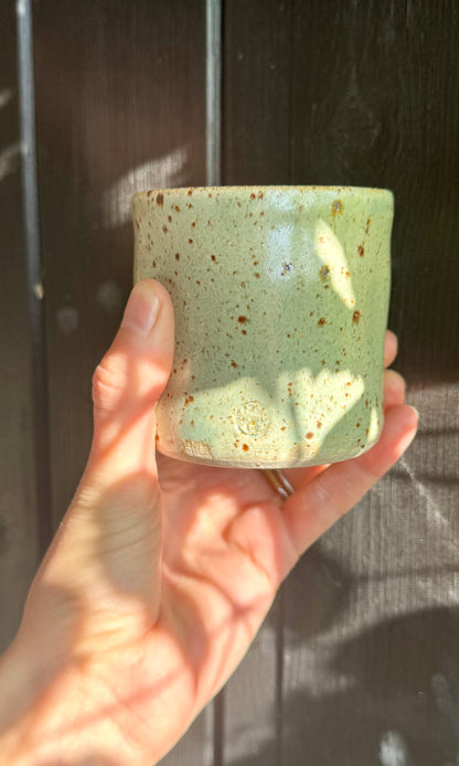 Dimple Coffee Flecked Celadon Green