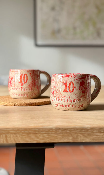 Pair Handmade Custom Dated Mugs - KNE