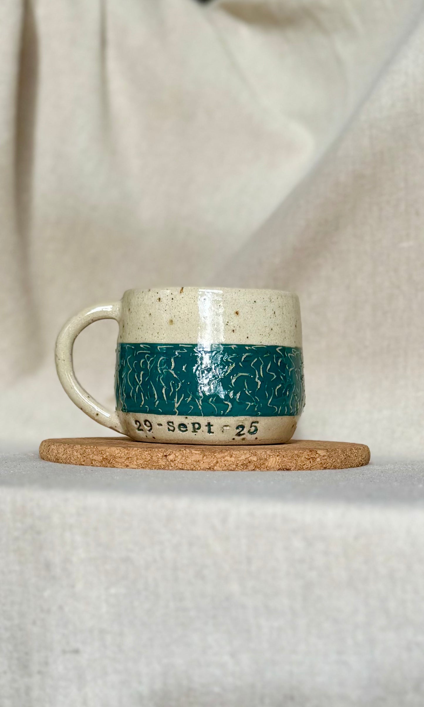 Handmade Custom Double Dated Mug - Simone
