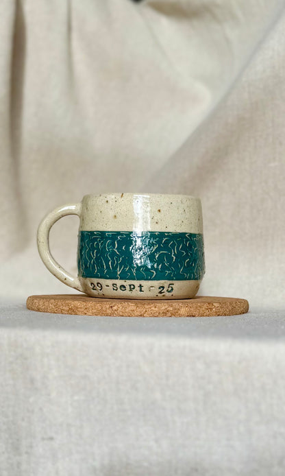 Handmade Custom Double Dated Mug - Simone
