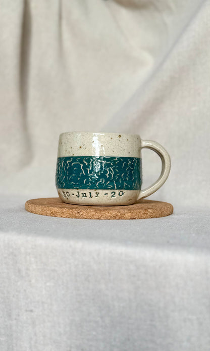 Handmade Custom Double Dated Mug - Simone