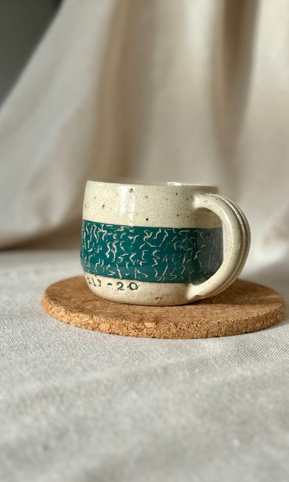 Handmade Custom Double Dated Mug - Simone