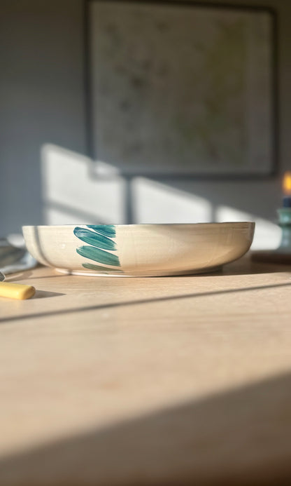 Extra Large Feasting Bowl Green Splodge