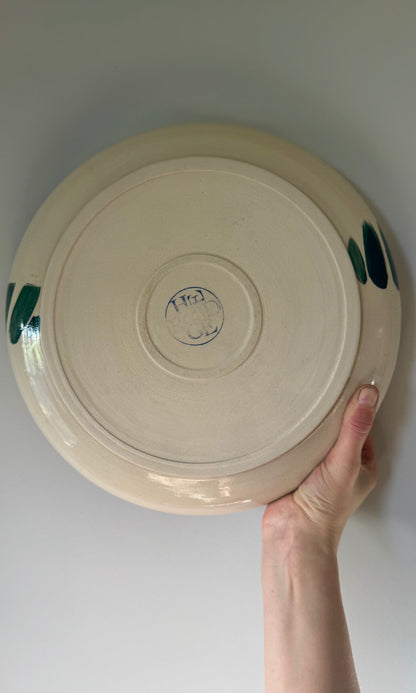 Extra Large Feasting Bowl Green Splodge