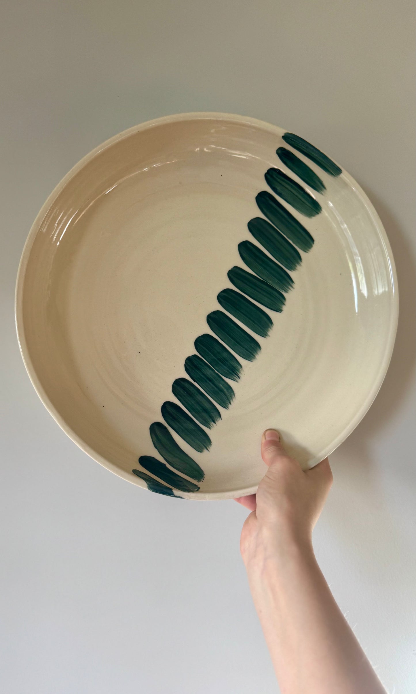 Extra Large Feasting Bowl Green Splodge