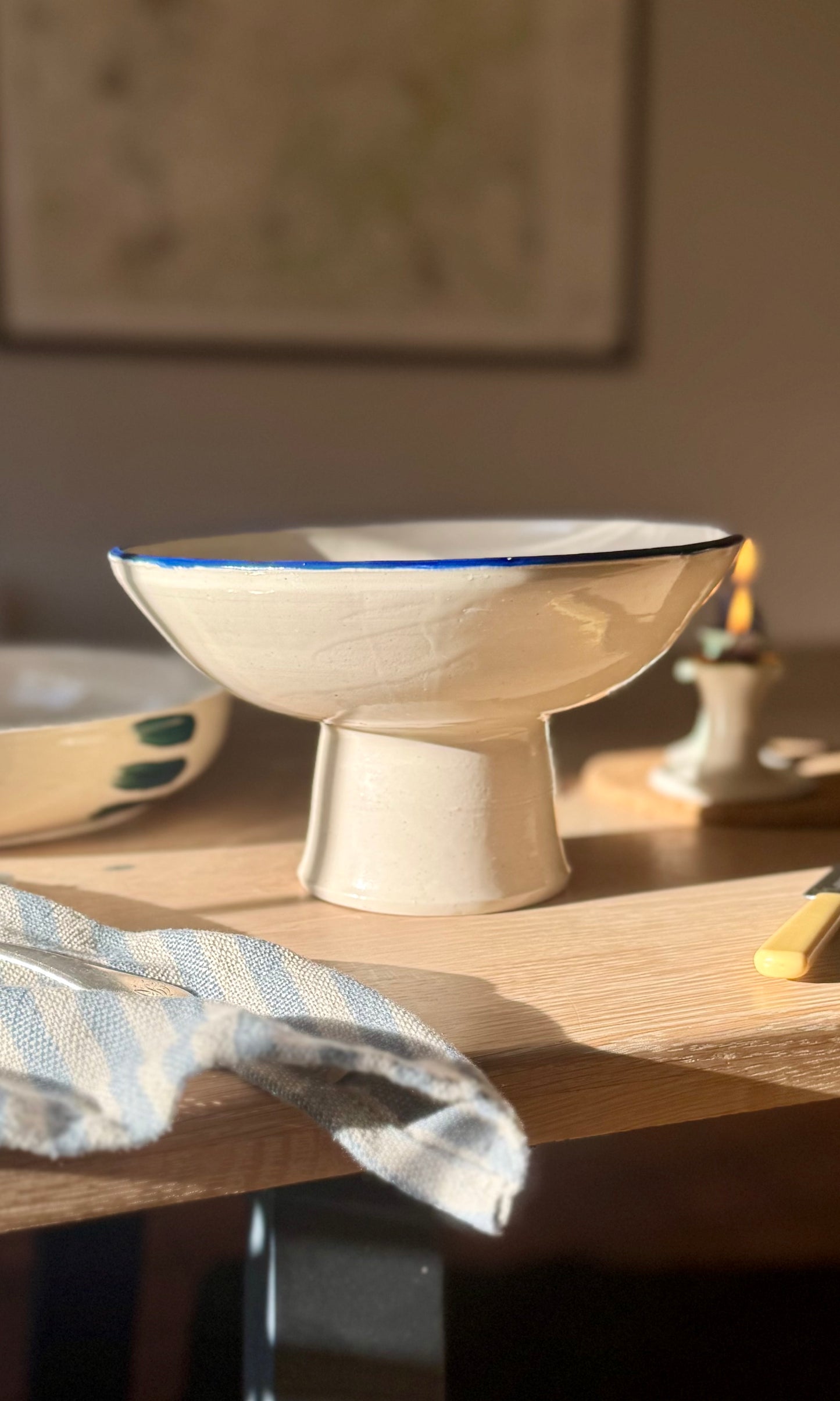 Extra Large Feasting Bowl Green Splodge