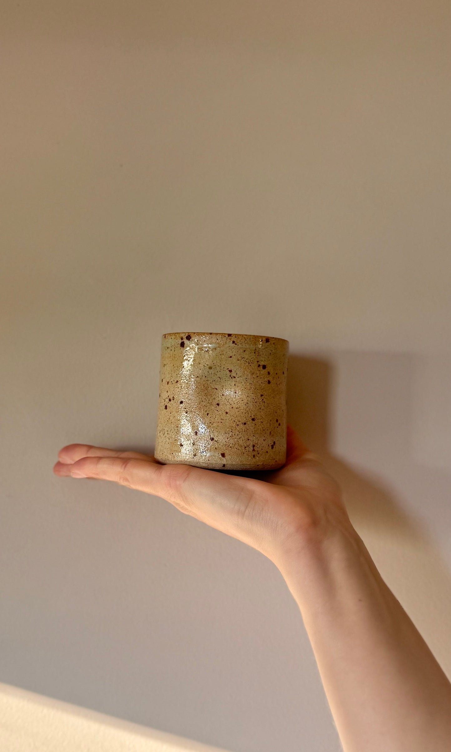 Dimple Coffee Flecked Celadon Green