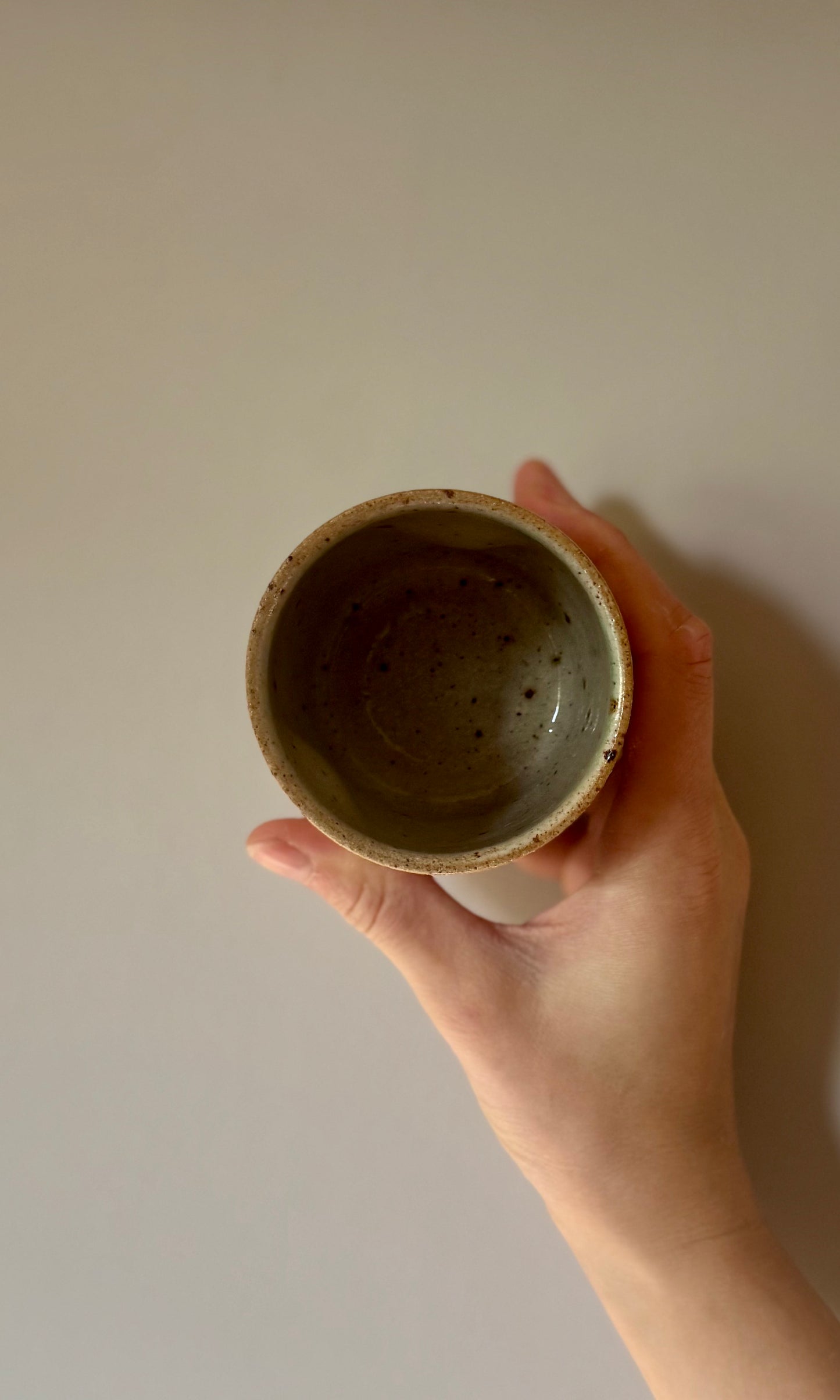 Dimple Coffee Flecked Celadon Green