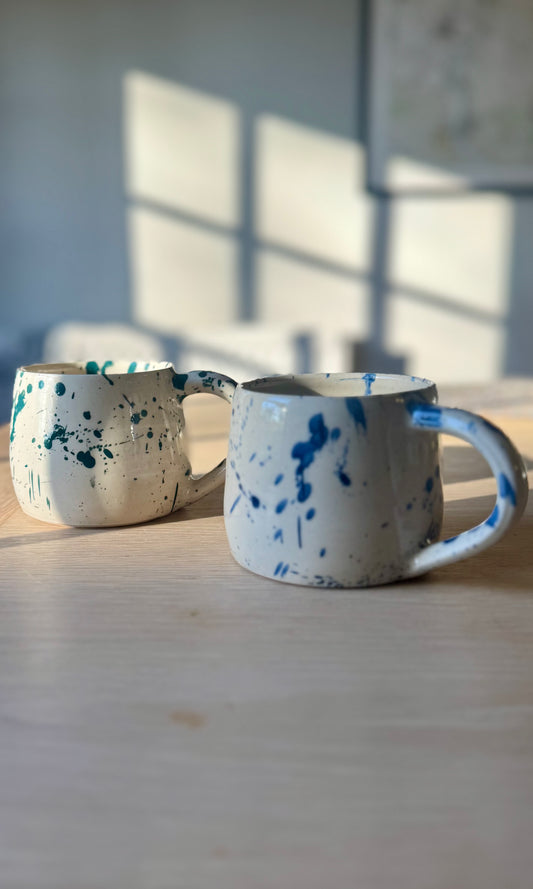 Mug in Blue Splatter