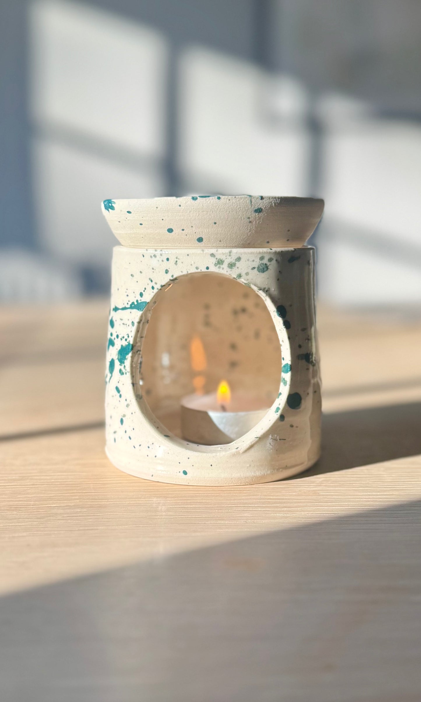 Oil Diffuser Green Splatter