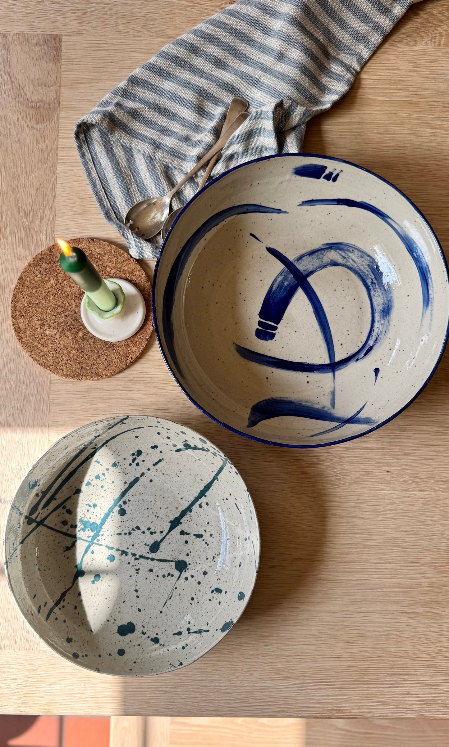 Feasting Bowl Green Splatter