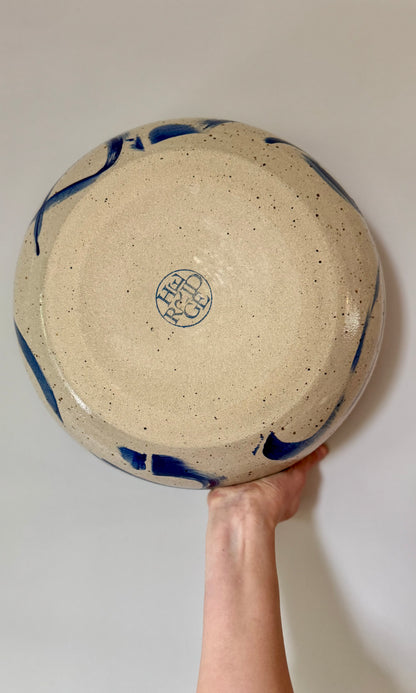 Extra Large Feasting Bowl Blue Swoosh