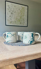 Trio of Pint Sized Mugs in Green Splatter